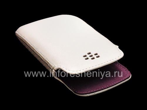 Photogallery for 原皮口袋袋兜BlackBerry 9790 Bold, 白/紫（白/紫御） product