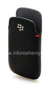 Photo 3 — Original-Leder-Kasten-Tasche Ledertasche für Blackberry 9790 Bold, Schwarz, große Textur (schwarz)