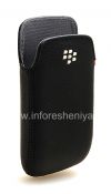 Photo 4 — Original-Leder-Kasten-Tasche Ledertasche für Blackberry 9790 Bold, Schwarz, große Textur (schwarz)