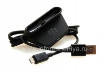 Original desktop charger "Glass" Sync Pod for BlackBerry 9790 Bold, The black