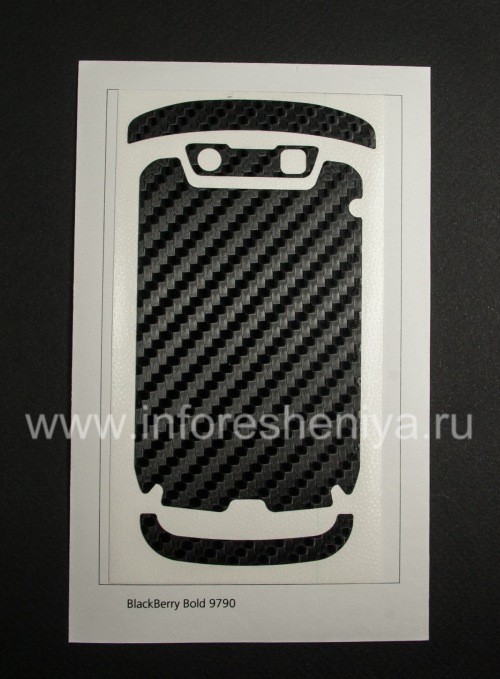 Photogallery for 屏幕保护质地坚实集和身体BodyGuardz盔甲BlackBerry 9790 Bold, 黑色质感“碳纤维” product
