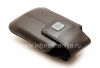 Photo 8 — El caso de cuero original con un clip y una pulsera de cuero etiqueta metálica giratoria de cuero para BlackBerry, Brown (Espresso)