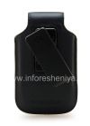 Photo 7 — L'étui en cuir d'origine avec clip et étiquette métallique Étui pivotant en cuir pour BlackBerry, Dark Blue (Indigo)
