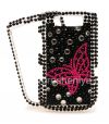 Photo 1 — Plastic Case with rhinestones for BlackBerry 9800/9810 Torch, A series of "Butterfly"
