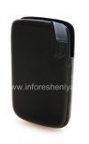 Photo 1 — Firma el caso de cuero de bolsillo con la lengua Smartphone Experts bolsa del bolsillo para BlackBerry 9800/9810 Torch, Negro