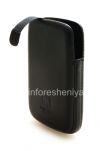 Photo 2 — Firma el caso de cuero de bolsillo con la lengua Smartphone Experts bolsa del bolsillo para BlackBerry 9800/9810 Torch, Negro
