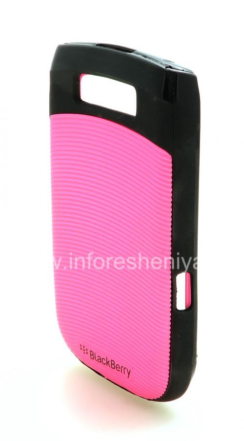 Photogallery for Caso plástico con inserto de goma &quot;antorcha&quot; para BlackBerry 9800/9810 Torch, Rosa / Negro product