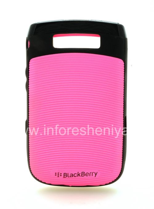 Photogallery for Caso plástico con inserto de goma &quot;antorcha&quot; para BlackBerry 9800/9810 Torch, Rosa / Negro product