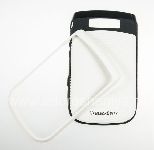 Photogallery for Caso plástico con inserto de goma &quot;antorcha&quot; para BlackBerry 9800/9810 Torch, Blanco / Negro product
