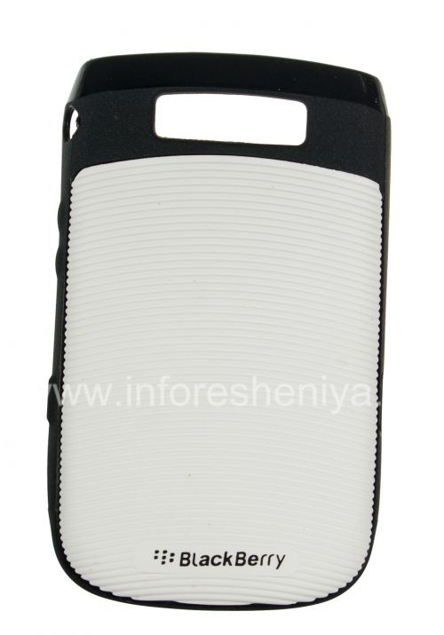 Photogallery for Caso plástico con inserto de goma &quot;antorcha&quot; para BlackBerry 9800/9810 Torch, Blanco / Negro product