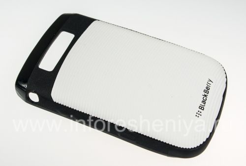 Photogallery for Caso plástico con inserto de goma &quot;antorcha&quot; para BlackBerry 9800/9810 Torch, Blanco / Negro product