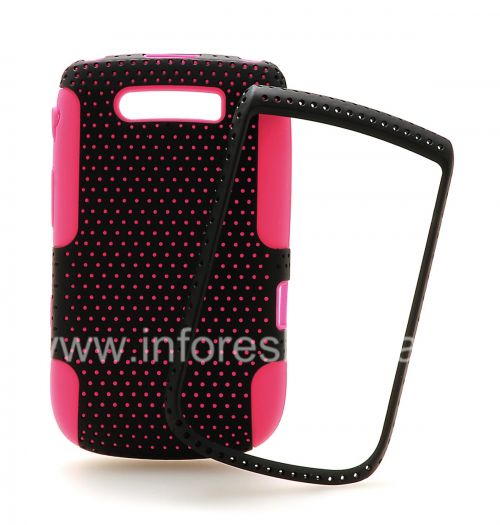 Photogallery for غطاء مثقب وعرة للبلاك بيري 9800/9810 Torch, ضارب الى الحمرة / أسود product
