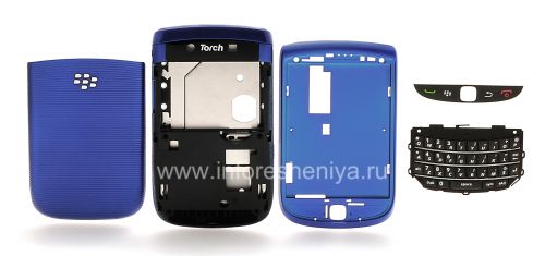 Photogallery for Farben-Fall für Blackberry 9800/9810 Torch, blau glänzend product