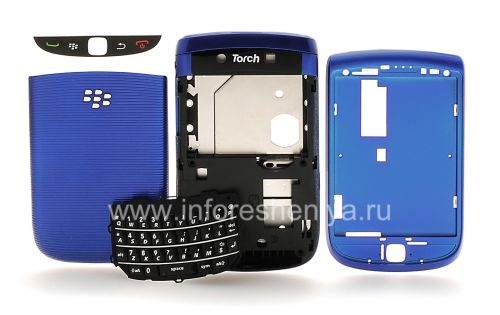 Photogallery for Farben-Fall für Blackberry 9800/9810 Torch, blau glänzend product