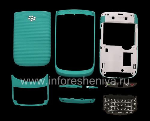 Photogallery for Farben-Fall für Blackberry 9800/9810 Torch, Türkis gebürstet product
