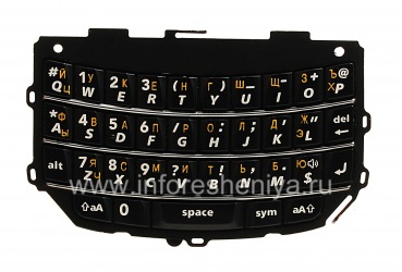 لوحة المفاتيح الروسية بلاك بيري 9800/9810 Torch (النقش), أسود