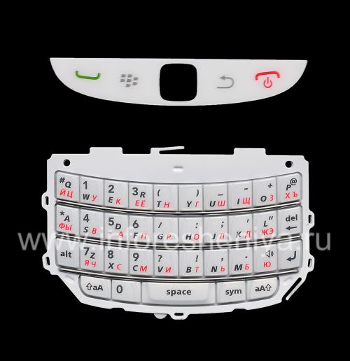 Photogallery for 俄语键盘Pearl白色的BlackBerry 9800 / 9810 Torch, 珍珠白（珍珠白） product
