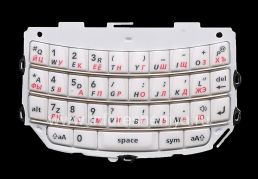 Blanca teclado ruso BlackBerry 9800/9810 Torch, White (blanco puro)