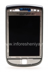 原创与BlackBerry 9800 Torch滑块液晶屏组装, 黑暗的金属（木炭），键入001/111
