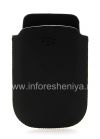 Photo 1 — Leder Case-Tasche BlackBerry Logo für BlackBerry 9800 / 9810 Torch, Schwarz, feine Textur, schwarzer Kunststoff-Logo