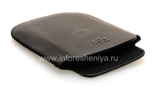 Photogallery for Leather Case-pocket BlackBerry logo for BlackBerry 9800 / 9810 Torch, Black, fine texture, black plastic logo product