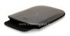 Photo 6 — Leder Case-Tasche BlackBerry Logo für BlackBerry 9800 / 9810 Torch, Schwarz, feine Textur, schwarzer Kunststoff-Logo