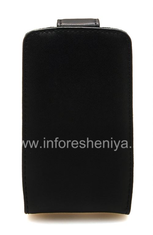 Photogallery for Signature Leather Case mit vertikalen Öffnungsabdeckung Doormoon für Blackberry 9800/9810 Torch, Schwarz, feine Textur product