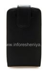 Photo 2 — Caso Firma de cuero con tapa de apertura vertical Doormoon para BlackBerry 9800/9810 Torch, Negro, textura fina