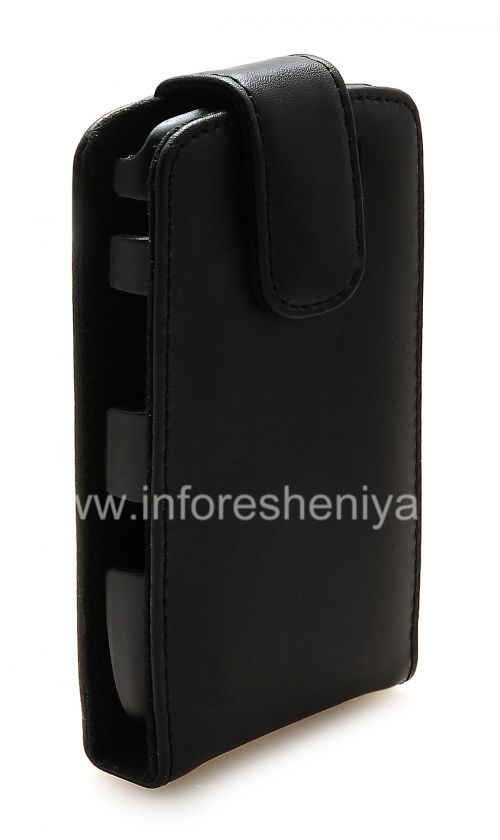 Photogallery for Signature Leather Case mit vertikalen Öffnungsabdeckung Doormoon für Blackberry 9800/9810 Torch, Schwarz, feine Textur product