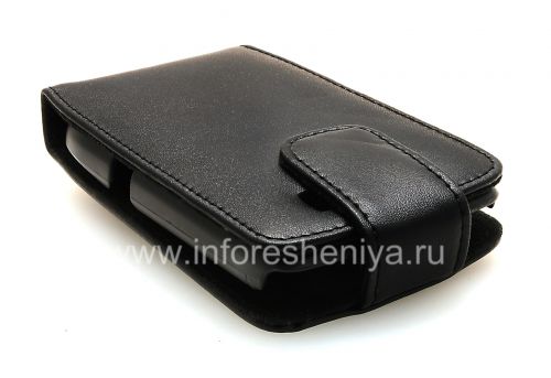Photogallery for Signature Leather Case mit vertikalen Öffnungsabdeckung Doormoon für Blackberry 9800/9810 Torch, Schwarz, feine Textur product