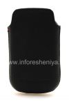 Photo 2 — Original-Leder-Kasten-Tasche mit Metall-Logo Ledertasche für Blackberry 9800/9810 Torch, Black (Schwarz)