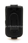 Photo 2 — Signature Leather Case handmade Monaco Flip / Book Type Leather Case for BlackBerry 9800/9810 Torch, Black (Black), vertically opening (Flip)
