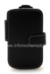 Photo 1 — Signature Leather Case handgemachte Monaco Flip / Book Type Ledertasche für Blackberry 9800/9810 Torch, Black (Schwarz), Queröffnung (Buch)