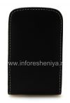 Photo 1 — Signature Leather Case-saku handmade Jenis Monaco Vertikal Pouch Kulit Kasus untuk BlackBerry 9800 / 9810 Torch, Black (hitam)
