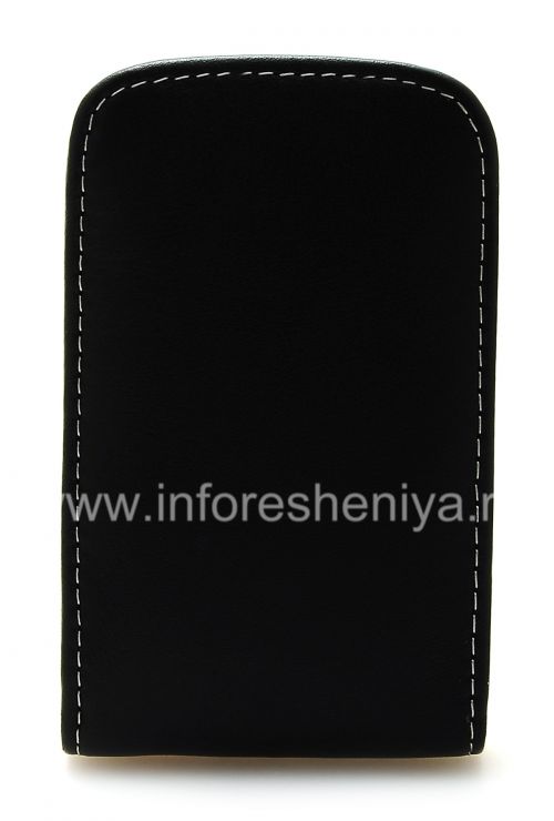 Photogallery for Firma el caso de cuero de bolsillo hecho a mano Caso Cuero Tipo Monaco Vertical Pouch para BlackBerry 9800/9810 Torch, Negro (Negro) product
