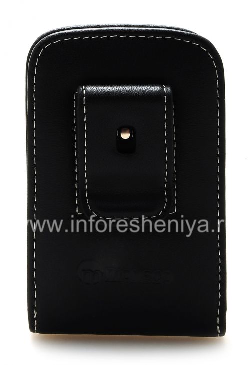 Photogallery for Firma el caso de cuero de bolsillo hecho a mano Caso Cuero Tipo Monaco Vertical Pouch para BlackBerry 9800/9810 Torch, Negro (Negro) product