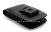 Photo 6 — Signature Leather Case-saku handmade Jenis Monaco Vertikal Pouch Kulit Kasus untuk BlackBerry 9800 / 9810 Torch, Black (hitam)