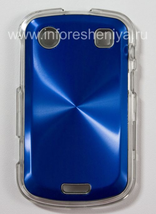Photogallery for Boîtier en plastique avec un &quot;CD&quot; de insert métallique pour BlackBerry 9900/9930 Bold tactile, Bleu foncé product