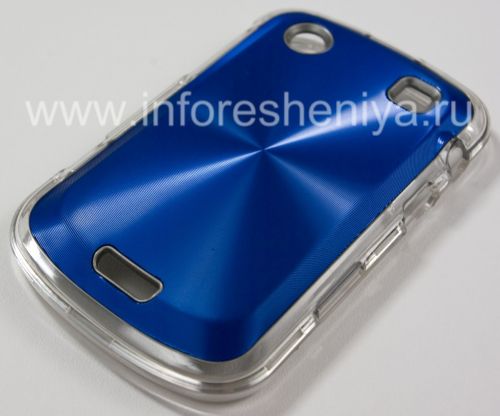 Photogallery for Boîtier en plastique avec un &quot;CD&quot; de insert métallique pour BlackBerry 9900/9930 Bold tactile, Bleu foncé product