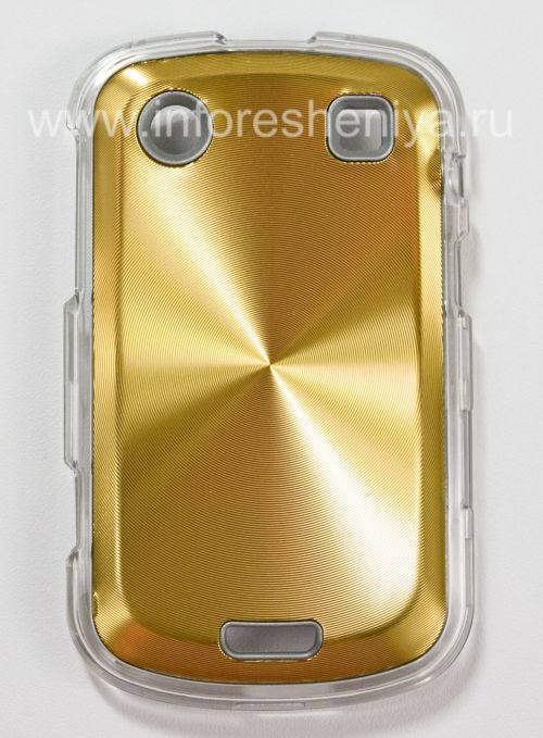 Photogallery for Boîtier en plastique avec un &quot;CD&quot; de insert métallique pour BlackBerry 9900/9930 Bold tactile, Or product