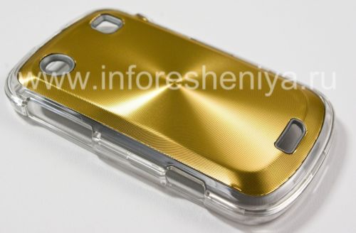 Photogallery for Boîtier en plastique avec un &quot;CD&quot; de insert métallique pour BlackBerry 9900/9930 Bold tactile, Or product