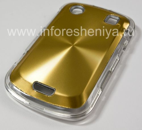 Photogallery for Boîtier en plastique avec un &quot;CD&quot; de insert métallique pour BlackBerry 9900/9930 Bold tactile, Or product
