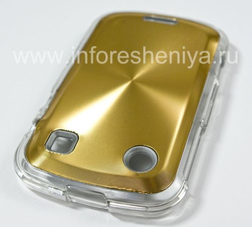 Photogallery for Boîtier en plastique avec un &quot;CD&quot; de insert métallique pour BlackBerry 9900/9930 Bold tactile, Or product