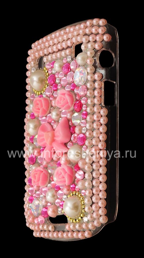 Photogallery for ब्लैकबेरी 9900/9930 Bold टच के लिए स्फटिक के साथ प्लास्टिक बैग कवर, आभूषण, गुलाबी product