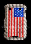Photo 1 — Plastic bag-cover with rhinestones for BlackBerry 9900/9930 Bold Touch, Flag of United States