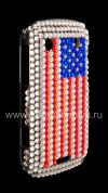 Photo 5 — Plastic bag-cover with rhinestones for BlackBerry 9900/9930 Bold Touch, Flag of United States