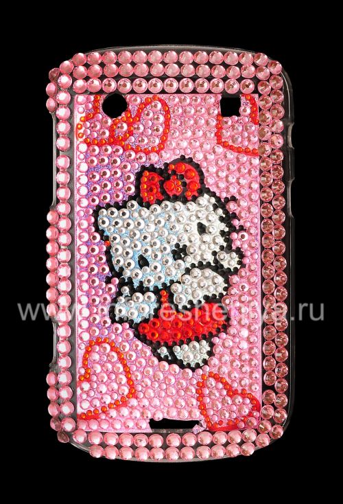 Photogallery for ब्लैकबेरी 9900/9930 Bold टच के लिए स्फटिक के साथ प्लास्टिक बैग कवर, हैलो किट्टी, गुलाबी product