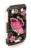 Photo 3 — Plastic bag-cover with rhinestones for BlackBerry 9900/9930 Bold Touch, Butterfly, Black