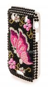 Photo 5 — Plastic bag-cover with rhinestones for BlackBerry 9900/9930 Bold Touch, Butterfly, Black