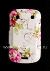 Photo 1 — Plastic bag-cover "Ornament" for BlackBerry 9900/9930 Bold Touch, Series "Flowers", White